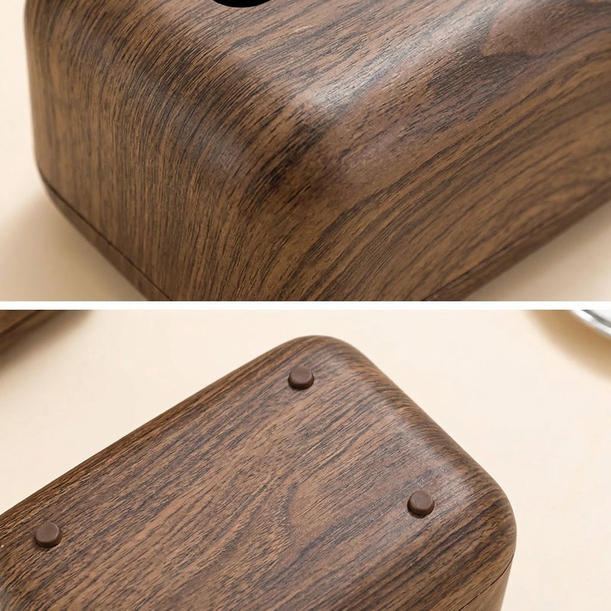 Vintage Faux Wood Plastic Tissue Box Cover Chinese Desktop Napkin Dispenser Home Restaurant Decor Christmas Halloween Gift