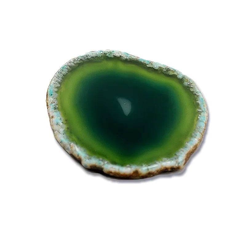 Natural crystal agate coffee mat and coaster