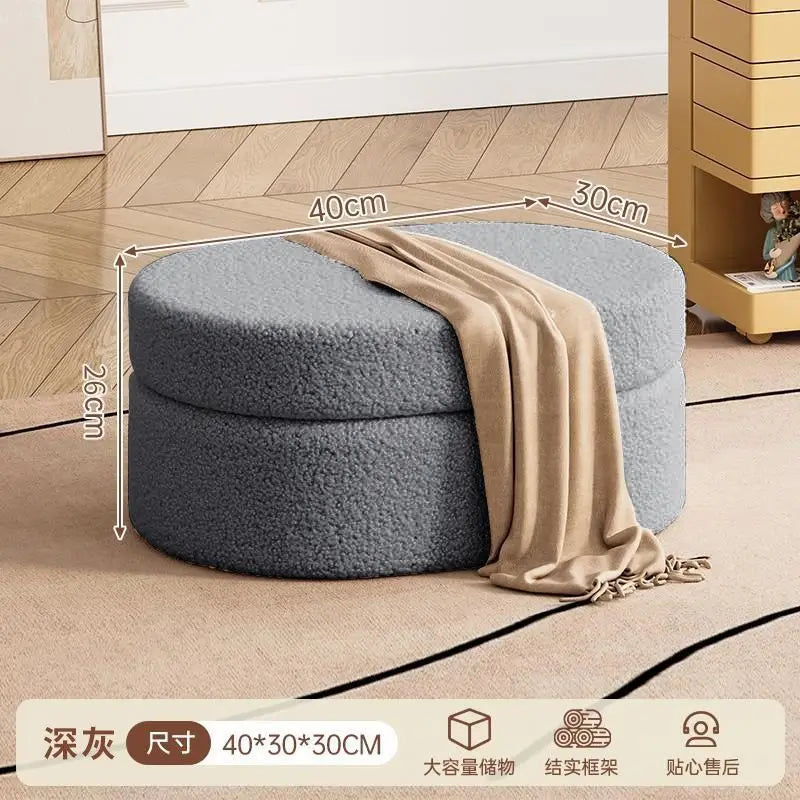 Small Stool Shoe Change Stool Chair Snake Storage Box Hidden Storage Vanity Bench Living Room Home Decoration Organizer Basket