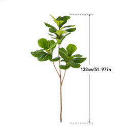103cm/132cm Artificial Ficus Tree Branch Large Fake Banyan Plants Plastic Rubber Tree Leaves For Home Garden Office Room Decor