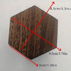 Wooden 6-piece Hexagonal Display Rack Suitable for Showcasing Jewelry and Accessories Brown Cube Storage Rack Gift Storage