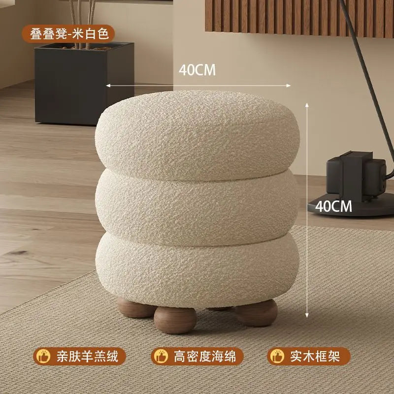 Nordic Furniture Vanity Stools Comfort Home Decor Living Room Makeup Vanity Stools Cloakroom Fabric Furniture Toilettafel MHSZD