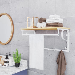 Vasagle Wall Coat Rack, Wall Shelf with 5 Hooks, 60 x 30 x 31.7 cm (L x W x H)