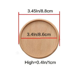 Solid Walnut Wood Coaster Round Square Beech Wood Cup Mat Durable Heat Resistant Tea Coffee Cup Pad Placemats 8.8cm/3.46in
