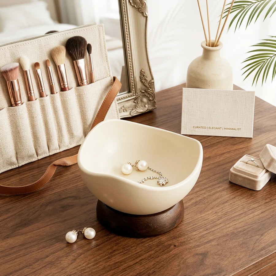 1/2pcs Retro Jewelry Organizer Trays Decorative Ring Dish & Vanity Organizer for Earrings, Coins Accessories Earring Dish Gift