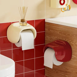 No Punching Bathroom Roll Holder Wall Mounted Waterproof Toilet Paper Storage Rack Plastic Vintage Toilet Paper Box Restroom