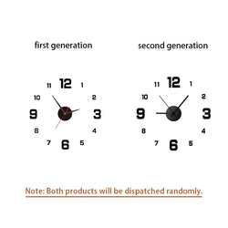 Creative Frameless DIY Wall Clock, Silent Decorative Wall Clock for Living Room and Office