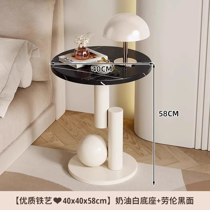 Living Room Sofa Side Table, Small Coffee Table, Side Cabinet, Light Luxury Bedside Table, Balcony Table, Simple and Creative