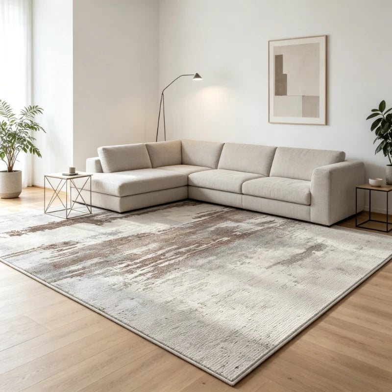 Large Living Room Decorative Washable Rug, Light Luxury Bedroom Carpet, Thick Plush Study Rug, Fluffy Soft Home Carpet
