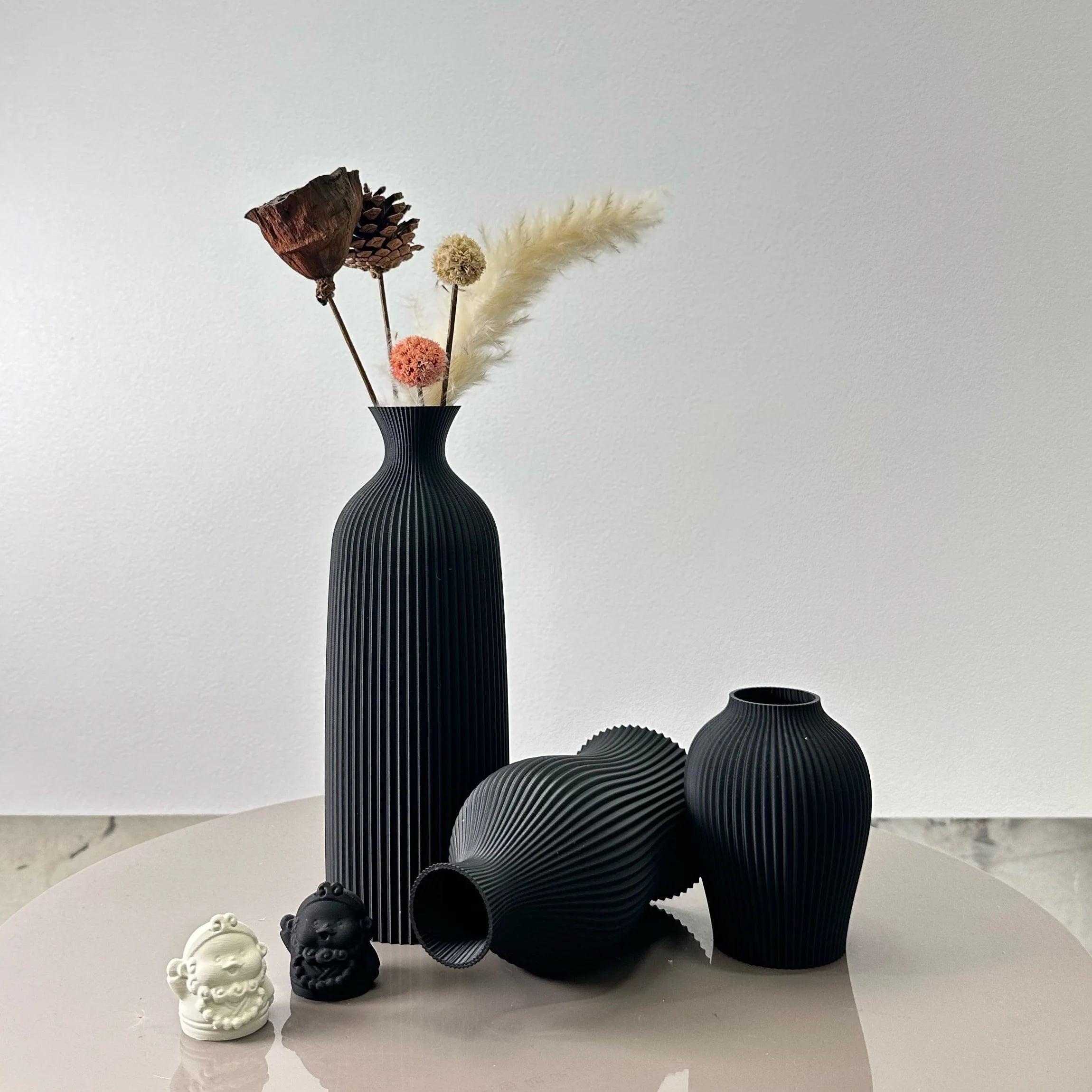 3-Piece Set of Artistic Decorative Vases, Elegant Vase Decoration, Dry Vase Ornaments for Home Decoration Ornaments, Office Vase Ornaments, Holiday Gifts
