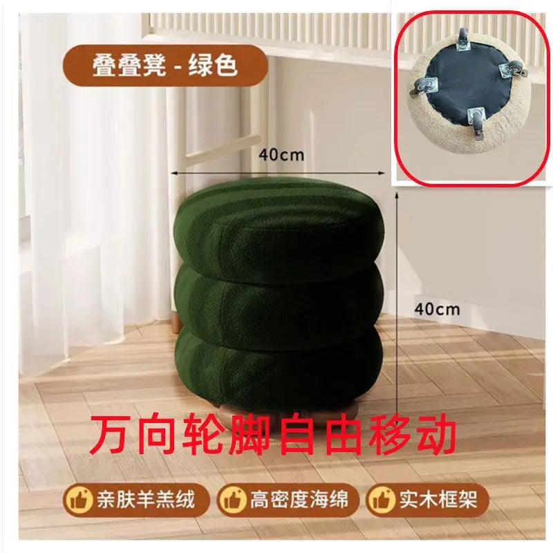 Nordic Furniture Vanity Stools Comfort Home Decor Living Room Makeup Vanity Stools Cloakroom Fabric Furniture Toilettafel MHSZD