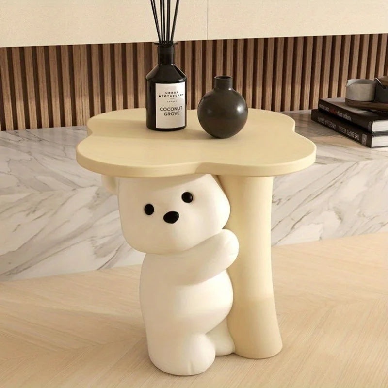 Cute Bear Floor Decoration, Sofa Side Table, Bedside Table and Home Decor Gift - Suitable for All Room Types