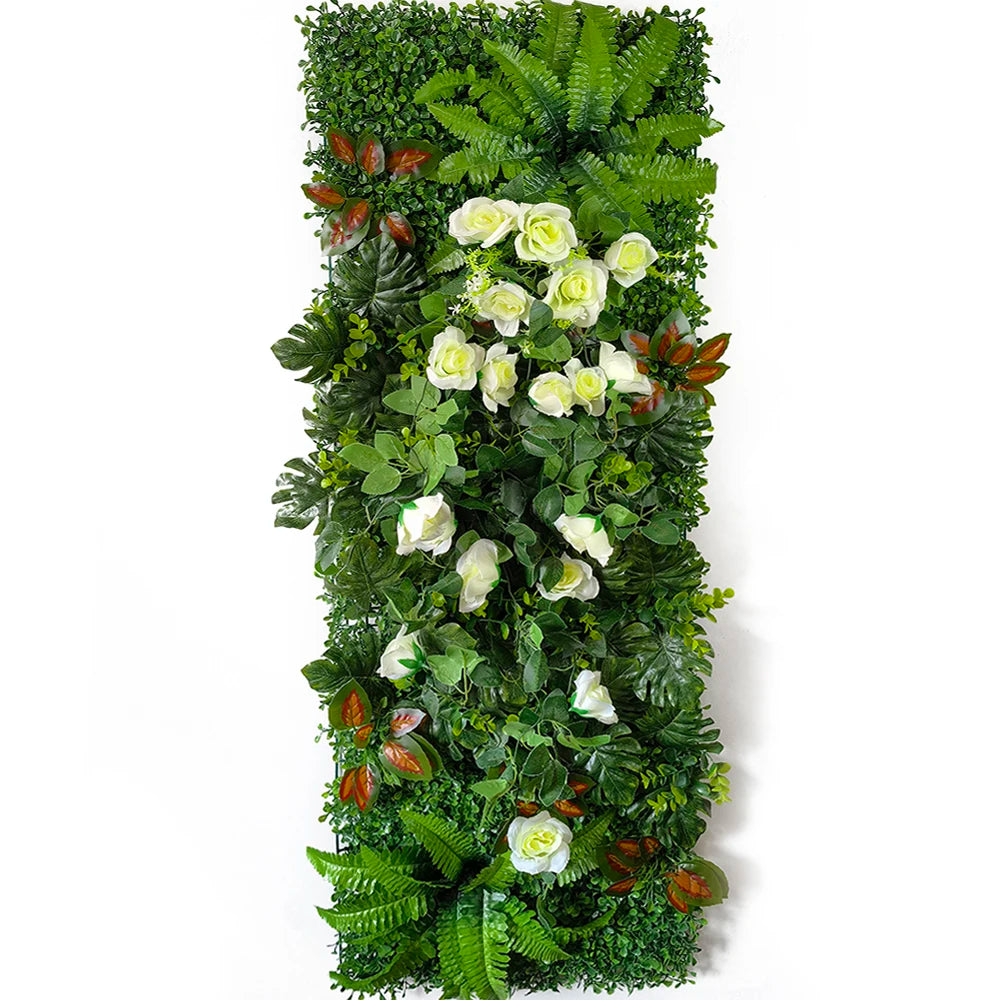 40 * 120 cm New Artificial Green Simulated Plant Grid, Milan Eucalyptus Wedding Backdrop Wall Decoration