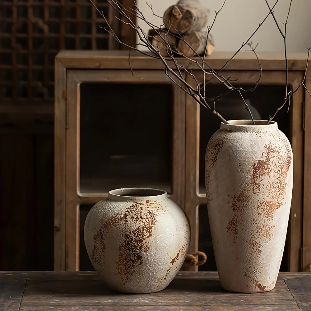 Elegant Retro Ceramic Flowerpot with White Spots — Exquisite Design Creates a Refined Atmosphere, Suitable for Various Types of Flowers, Unique Spotted Texture Adds a Classical Aesthetic, Perfectly Enhancing Your Home or Office Space