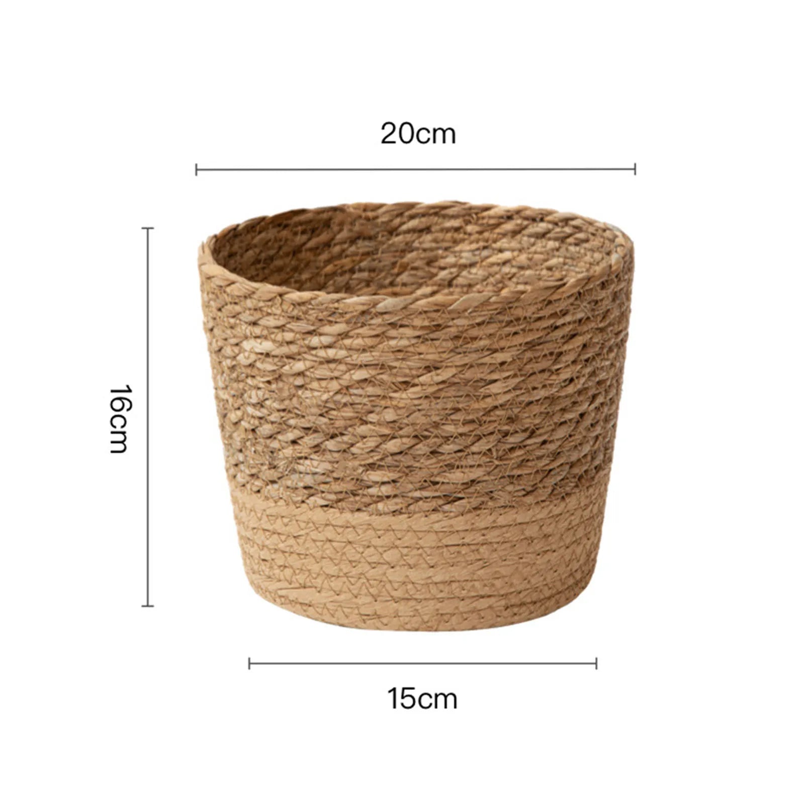 Rattan Straw Weaving Flower Plant Pot Wicker Basket Flowerpot Storage Basket Garden Flowerpot Handmade Woven Planter Basket