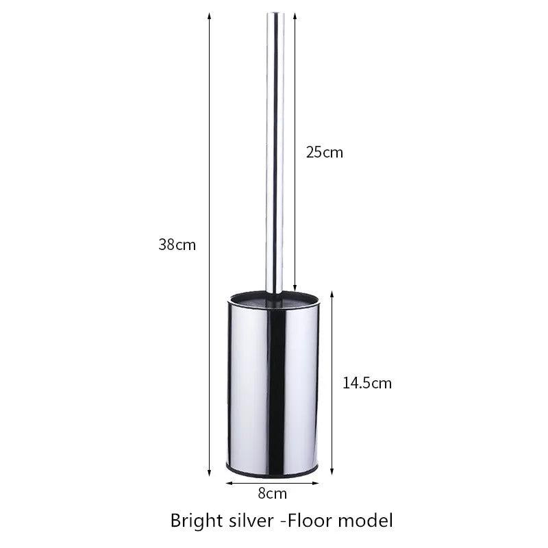 Circular type Stainless Steel Toilet Brush Black Bathroom Cleaning Brush Holder with Toilet Brush Wall Mount Seven color options