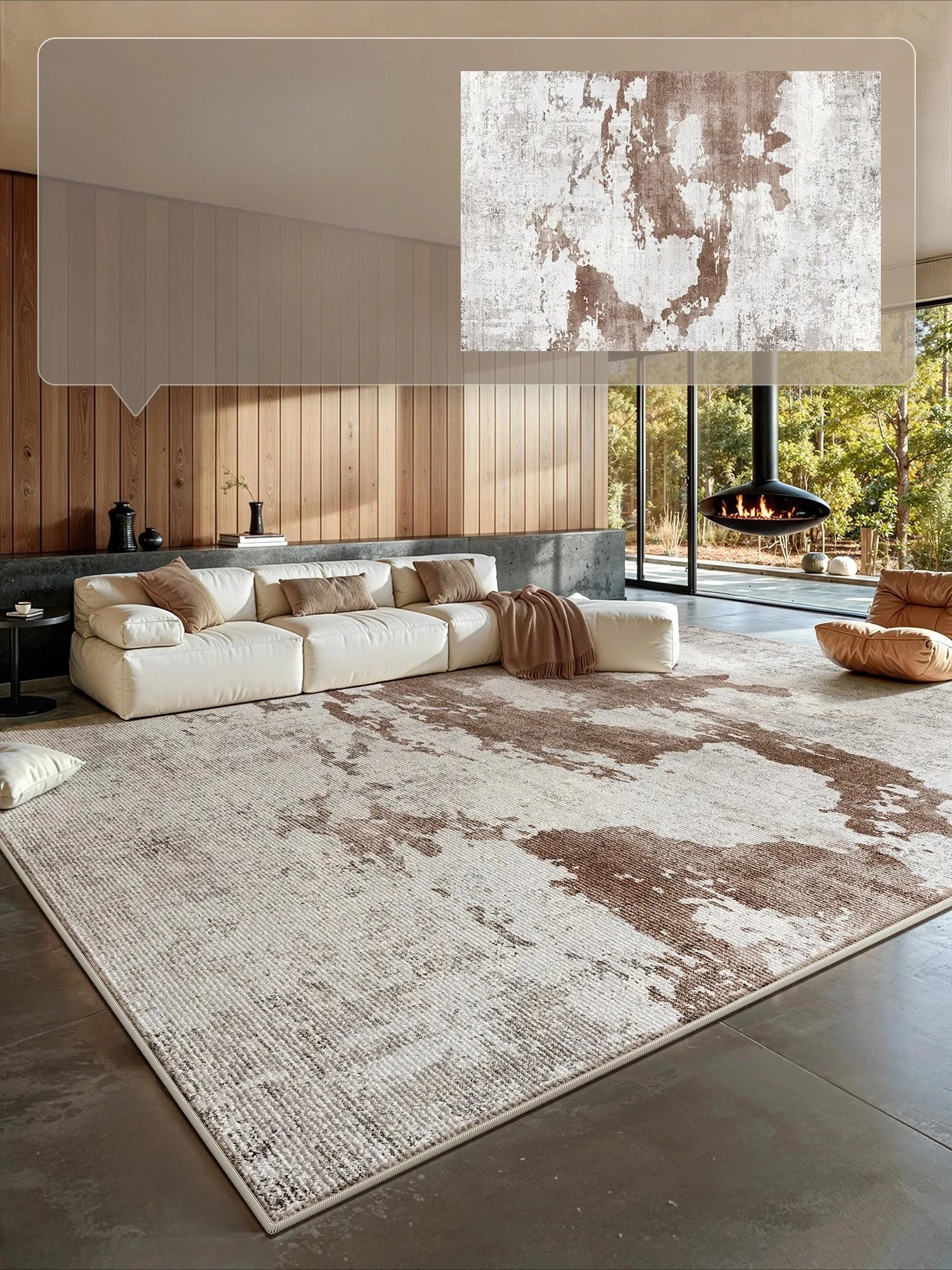 Large Living Room Decorative Washable Rug, Light Luxury Bedroom Carpet, Thick Plush Study Rug, Fluffy Soft Home Carpet