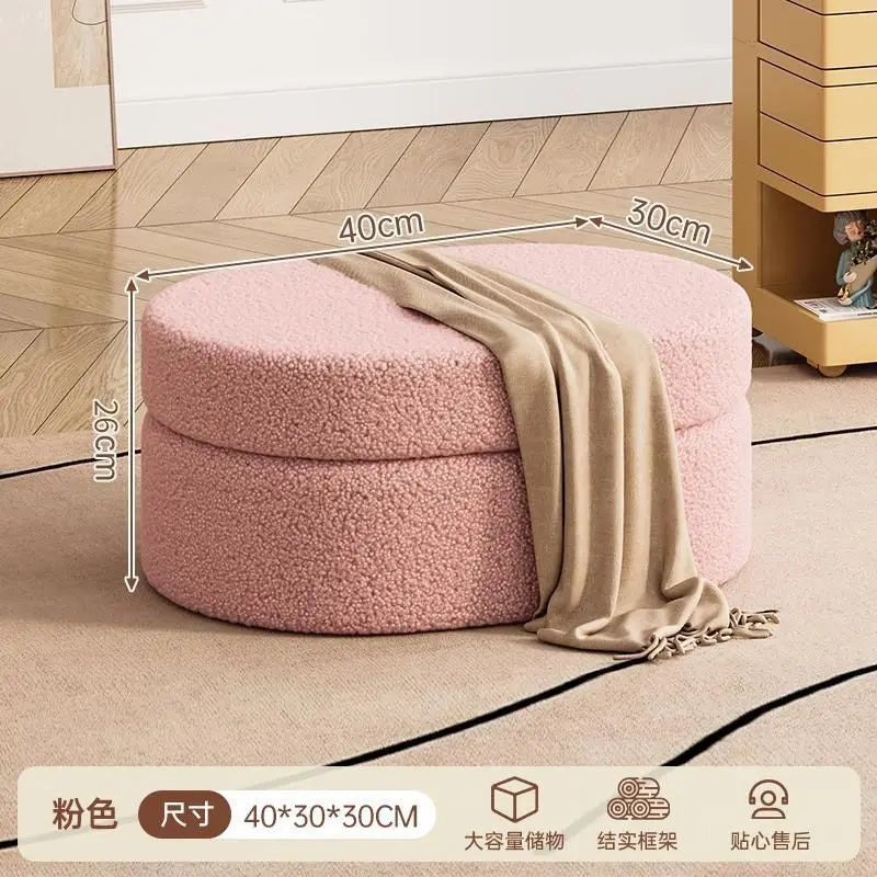 Small Stool Shoe Change Stool Chair Snake Storage Box Hidden Storage Vanity Bench Living Room Home Decoration Organizer Basket