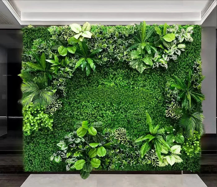 40 * 120 cm New Artificial Green Simulated Plant Grid, Milan Eucalyptus Wedding Backdrop Wall Decoration