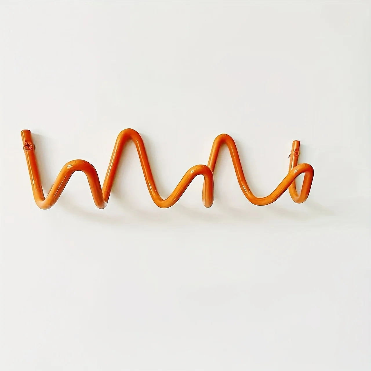 Wavy Design Wall Mounted Metal Hook Silver Black Creative Coat Rack for Home Hotel Entryway