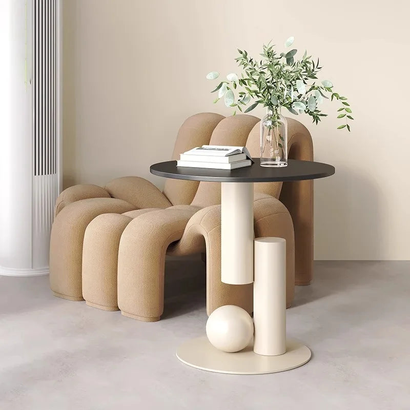 Living Room Sofa Side Table, Small Coffee Table, Side Cabinet, Light Luxury Bedside Table, Balcony Table, Simple and Creative