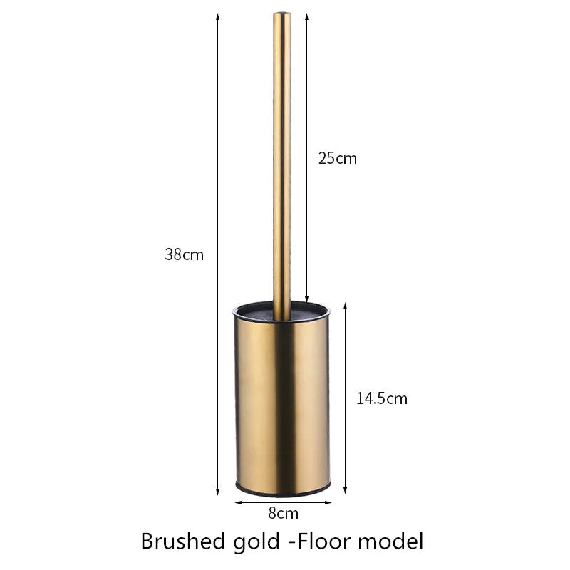 Circular type Stainless Steel Toilet Brush Black Bathroom Cleaning Brush Holder with Toilet Brush Wall Mount Seven color options