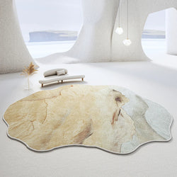 Light Luxury Bedroom Decor Irregular Rug, Large Living Room Rug, Washable Lounge Soft Floor Mat, Home Anti-Slip Carpet