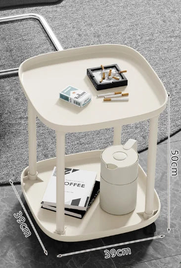 Mahjong Coffee Table, Tea Stand, Mahjong Table, Shelf, Small Side Table for Chess/Card Room, Playing Cards and Movable Tea Table