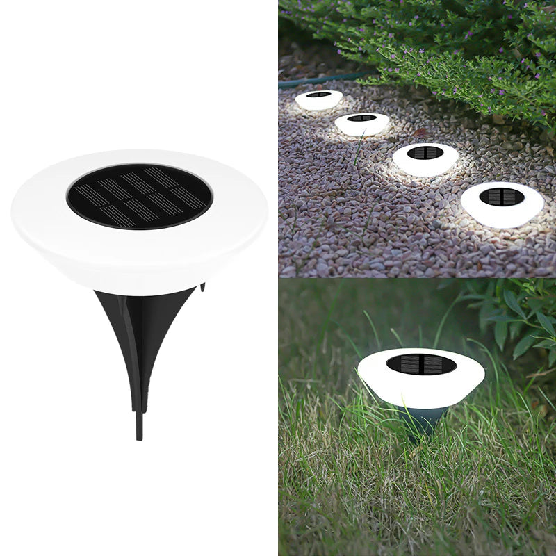 1/4-Pack Solar Ground Lights, 14-LED Waterproof Outdoor Landscape Light, LED Lawn Lamp for Garden, Pathway, Yard, Deck and Camping Decor