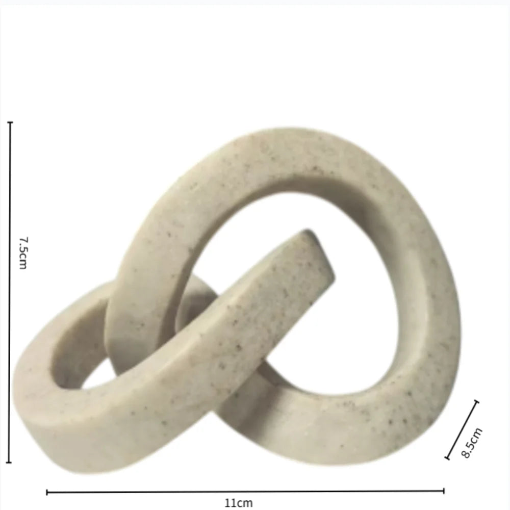 Nordic-Style Resin Knot Ornament, Minimalist Home Decor Sculpture for Bedrooms, Living Rooms and Offices, Abstract Art Decoration