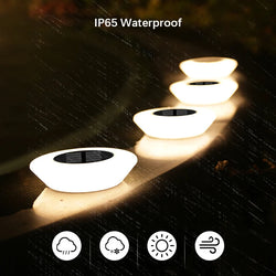 1/4-Pack Solar Ground Lights, 14-LED Waterproof Outdoor Landscape Light, LED Lawn Lamp for Garden, Pathway, Yard, Deck and Camping Decor