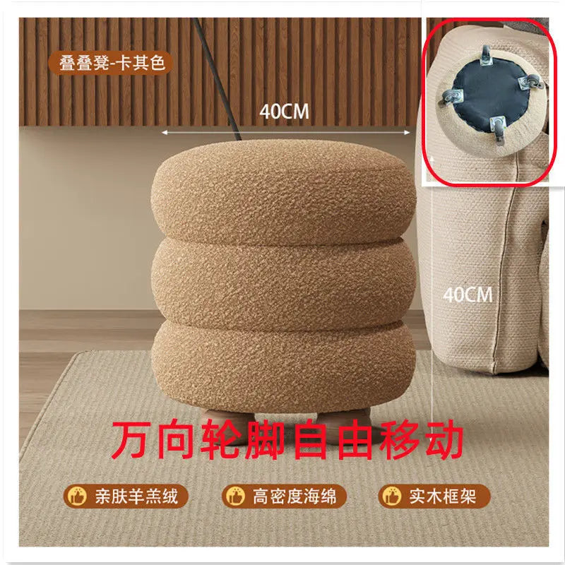 Nordic Furniture Vanity Stools Comfort Home Decor Living Room Makeup Vanity Stools Cloakroom Fabric Furniture Toilettafel MHSZD