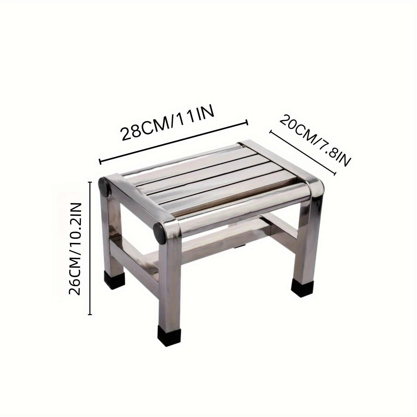 Multifunctional Stainless Steel Stool - Durable Thick and Sturdy Stool, Ideal for Living Room, Bathroom, Kitchen and Hallways