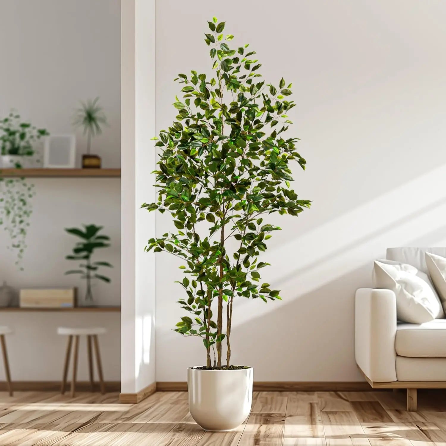 Low-Maintenance Artificial Ficus Tree - Enjoy Evergreen Beauty All Year Round, No Watering or Pruning Required