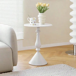 Nordic-Style Coffee Table, Movable Sofa Side Table, Luxury Elegant Small Round Table for Home or Simple Bedside Table