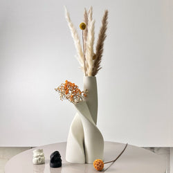 2 Piece Set of Special-Shaped Double Vase, Creative Dried Flower Vase, Multi-Color Optional, Suitable for Living Room, Kitchen,