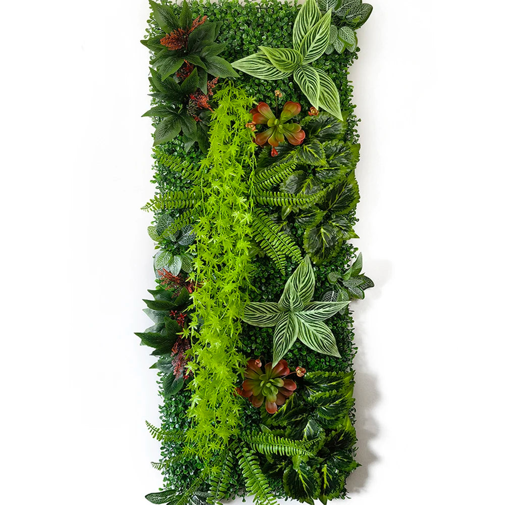 40 * 120 cm New Artificial Green Simulated Plant Grid, Milan Eucalyptus Wedding Backdrop Wall Decoration