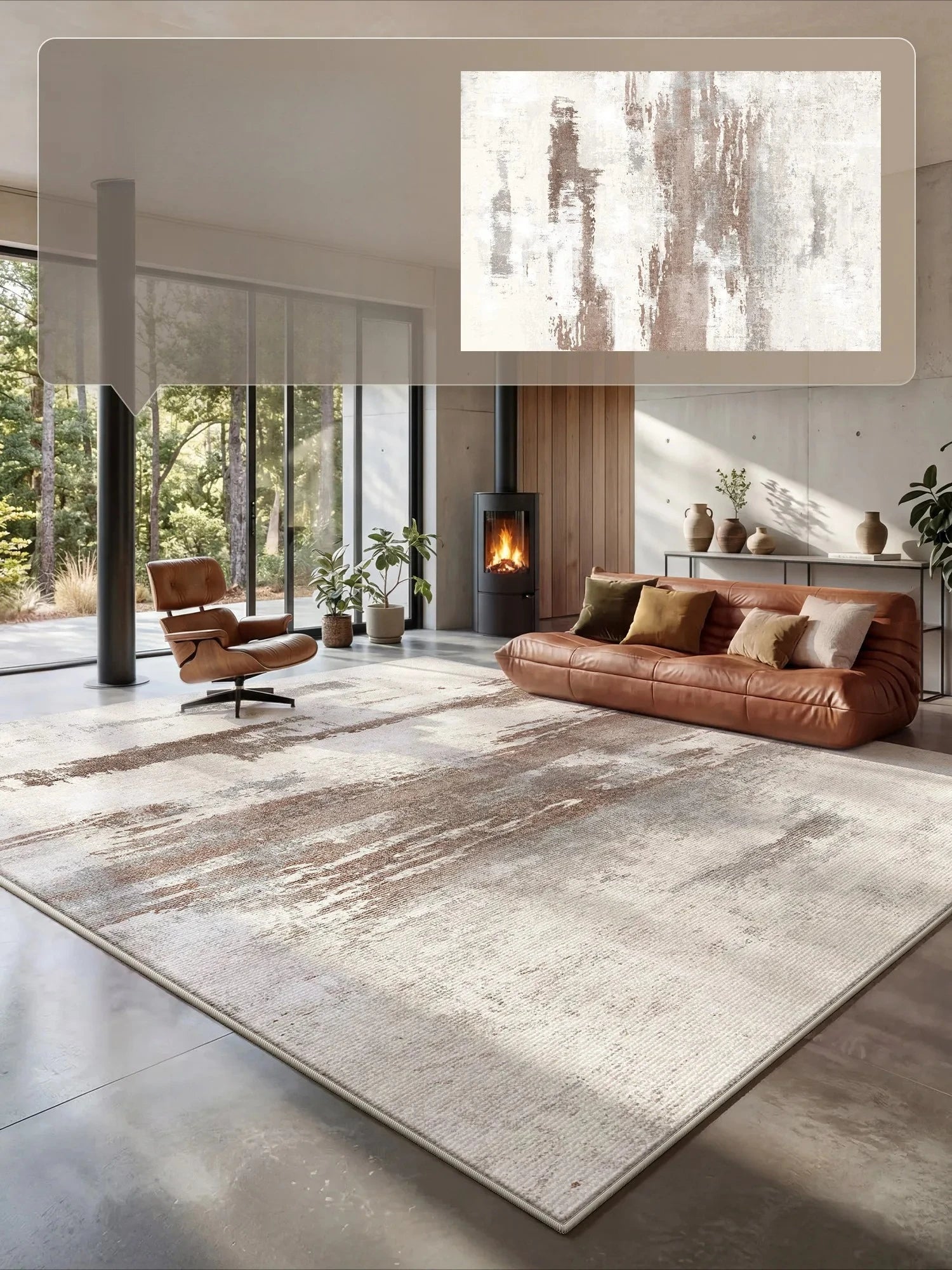 Large Living Room Decorative Washable Rug, Light Luxury Bedroom Carpet, Thick Plush Study Rug, Fluffy Soft Home Carpet