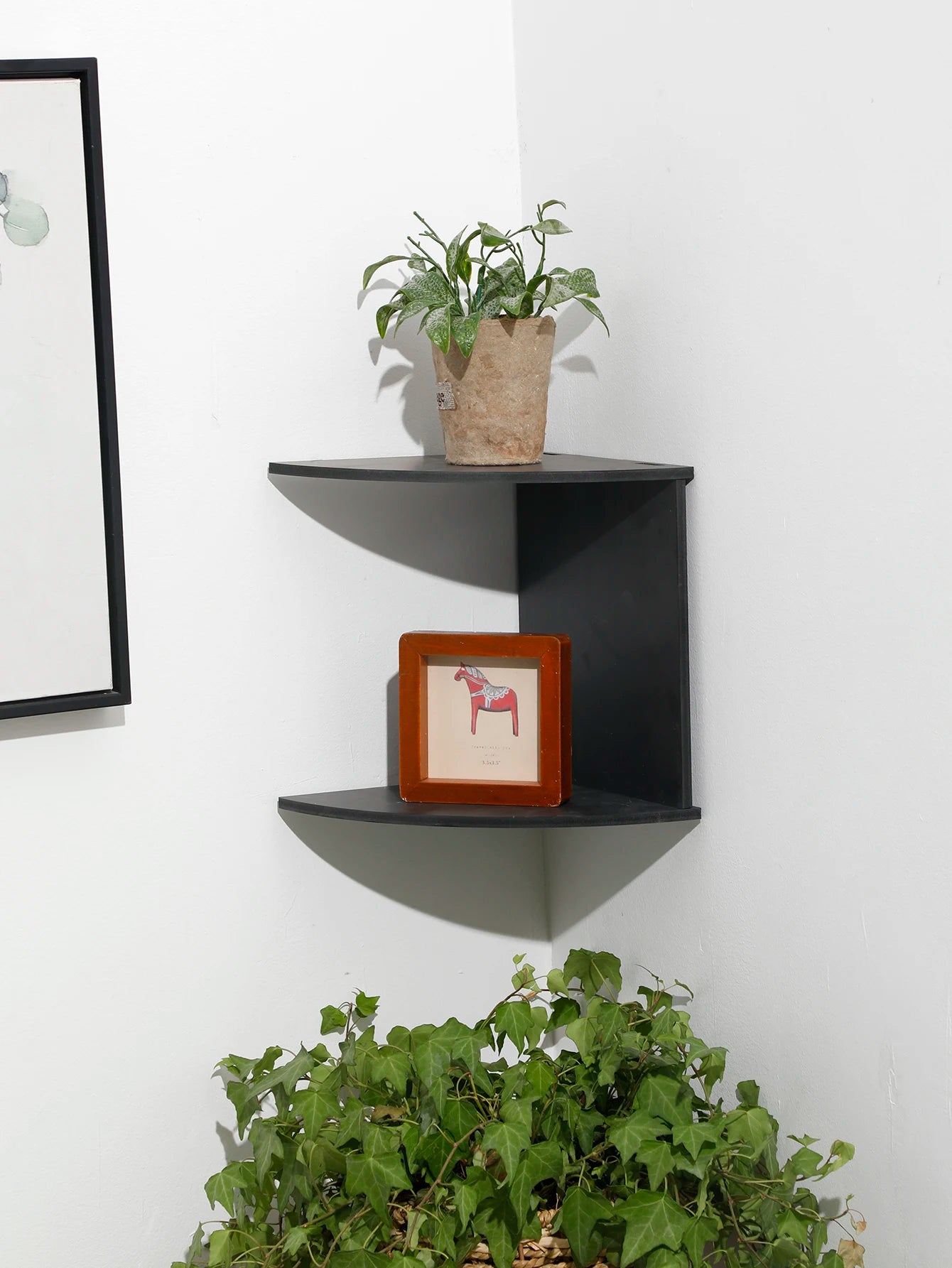 2/4/5-Tier Wooden Corner Shelf, Burlywood Storage Shelf, Boho Home Decor Floating Wall Organizer, Aesthetic Room Decoration