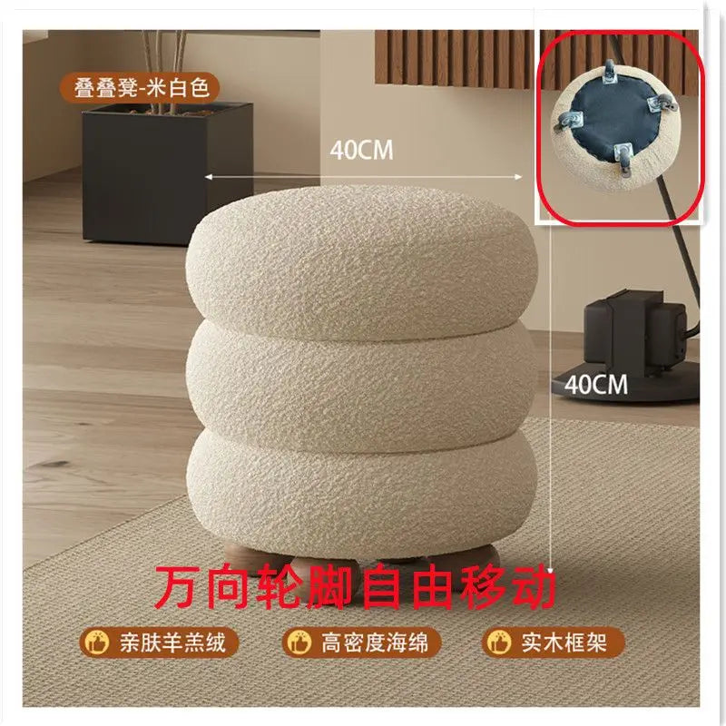 Nordic Furniture Vanity Stools Comfort Home Decor Living Room Makeup Vanity Stools Cloakroom Fabric Furniture Toilettafel MHSZD