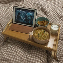50 cm Computer Desk, Window Table, Foldable Laptop Stand, Breakfast Tray, Bed Table, Cozy Bedside Table and Bedroom Furniture