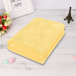 Solid Flannel Coral Blanket, Small Fleece Sheet, Super Warm Solid Micro-Plush Fleece Throw Blanket, Sofa and Bedding Essential