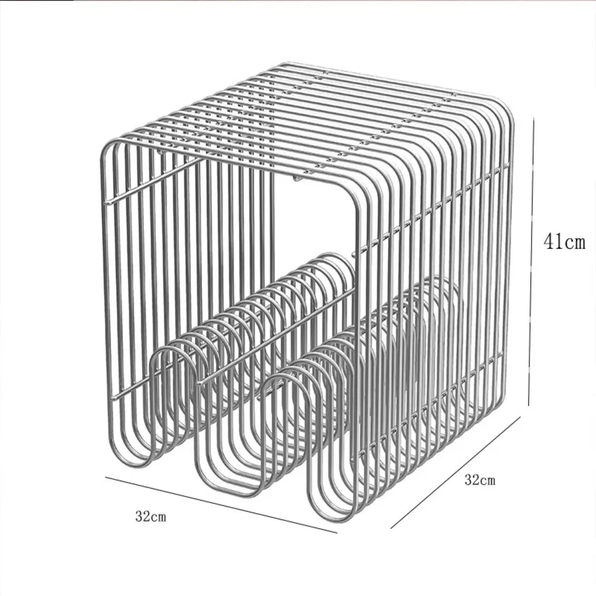 Modern Minimalist Metal Shelf - Versatile Wall/Floor Organizer for Coffee Table, Sofa Side or Bedside Storage