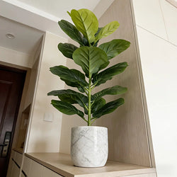 1pc of 85cm Artificial Ficus Lyrata with 23 Leaves for Office Hotel Cafe Weddings Home Office and Party Decorations
