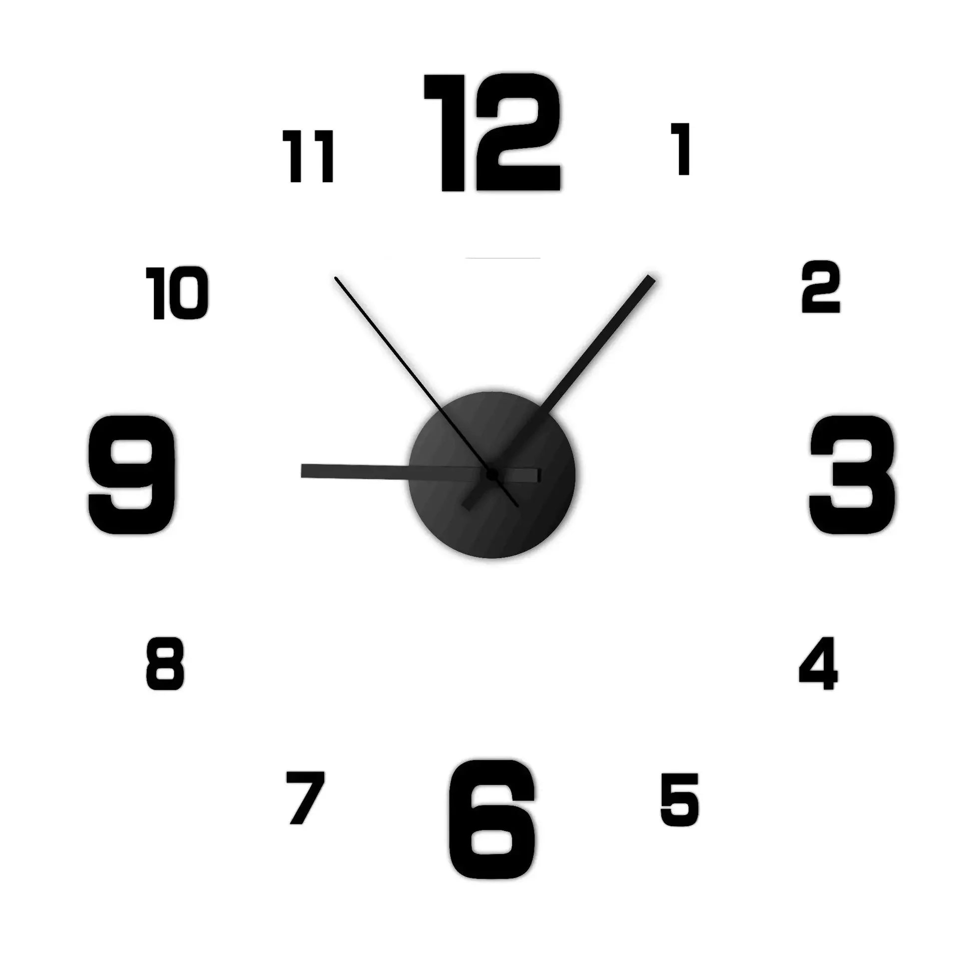Creative Frameless DIY Wall Clock, Silent Decorative Wall Clock for Living Room and Office