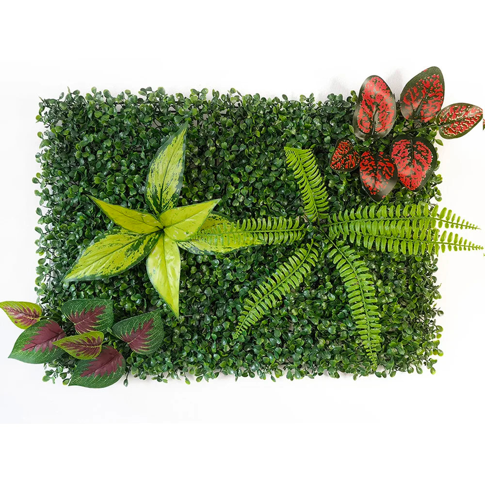 40 cm * 60 cm New 3D Artificial Green Plant Grass Wall Panel, Flower Vine Wedding Backdrop Wall Decoration