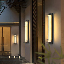 Modern Stainless Steel LED Wall Lamp, Waterproof IP65, 85-265V, Simulated Marble Porch Lamp for Outdoor Street, Path and Sconce Lighting