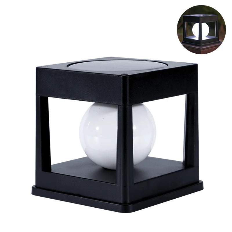 Solar Post Light, Outdoor Post Cap Lights, Solar Fence Post Lamp, Pillar Lamps, Waterproof for Wooden Posts, Patio and Camping Decor