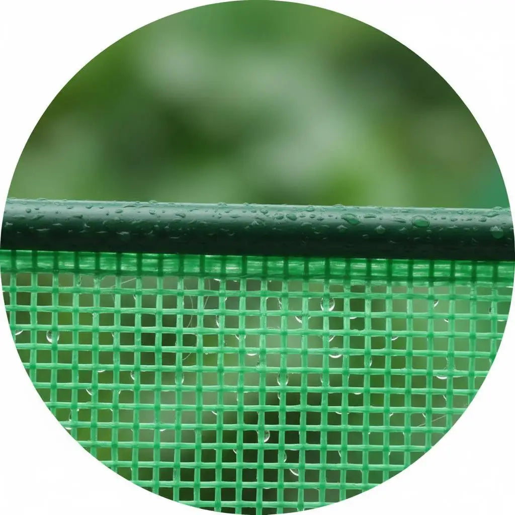 Foldable Mini Greenhouse 198 x 172 x 190 cm, with Zipper Door, Double Mesh Windows, Wind Ropes and Pegs, for Outdoor Garden Plants and Growing