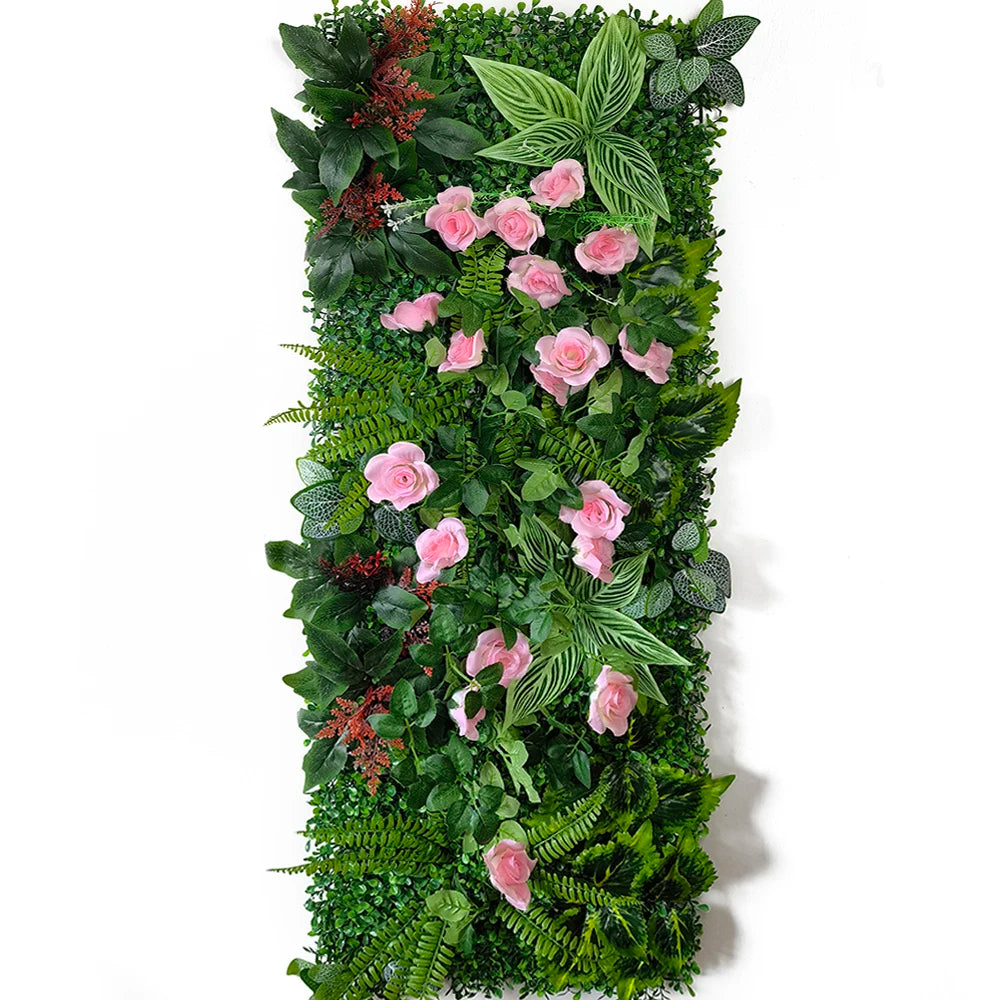 40 * 120 cm New Artificial Green Simulated Plant Grid, Milan Eucalyptus Wedding Backdrop Wall Decoration